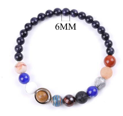 Solar System Design Beads Bracelet