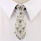 Alloy And Rhinestone Tassel Style Tie