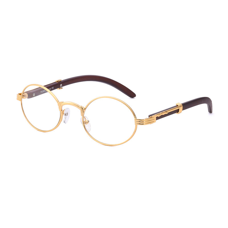 Lunettes de soleil rondes en métal rétro