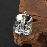 Ethnic Vampire Adjustable Sterling Silver Ring