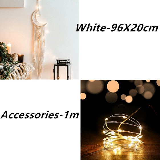 Hand woven tapestry Moon Shape Decoration