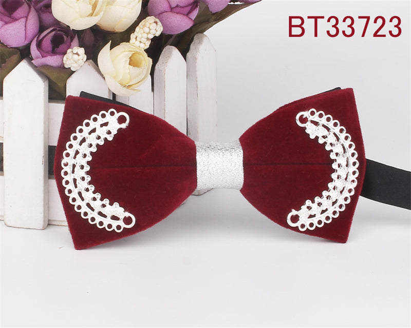 Metal Applique Red Bow Tie