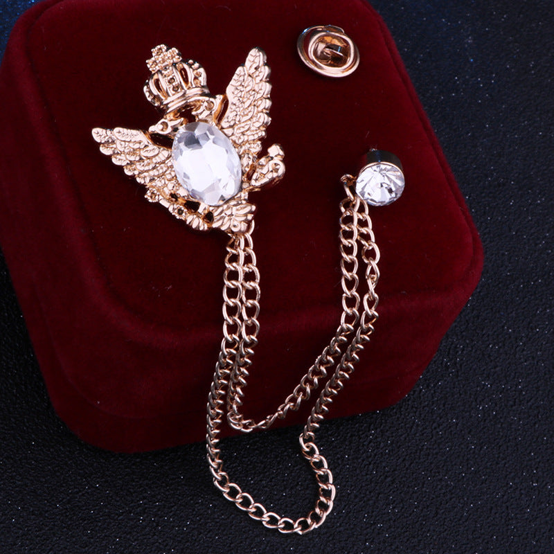 Retro Palace Style Rhinestone Chain Brooch