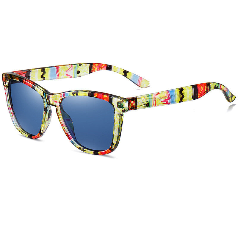 Lunettes de soleil Wayfarer encadrées à motifs