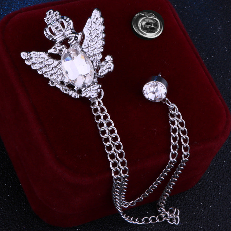 Retro Palace Style Rhinestone Chain Brooch