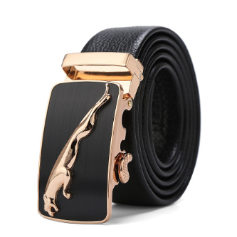 Elegant Automatic Alloy Buckle Leather Belt
