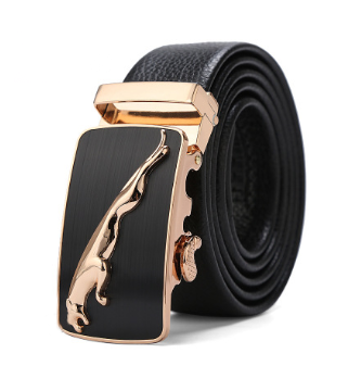 Elegant Automatic Alloy Buckle Leather Belt