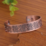 Geometric Design Magnetic Alloy Cuff Bracelet