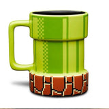 Pixel Cartoon Mario Coffee Cup