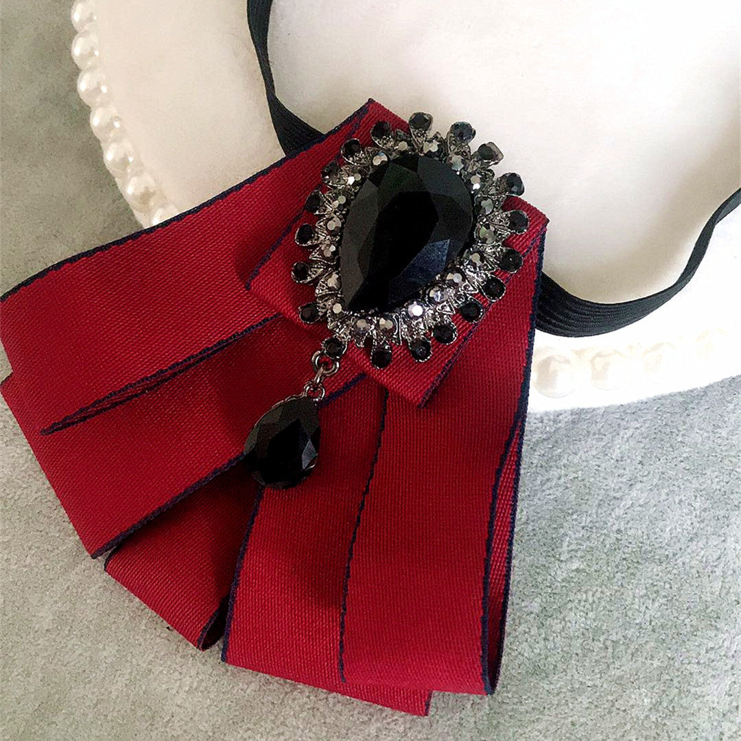 Drop Dangle Applique Ribbon Tie