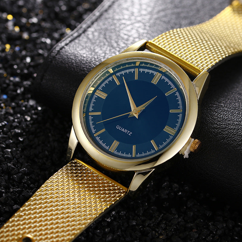 Geometric Silicone Strap Stainless Steel Watch