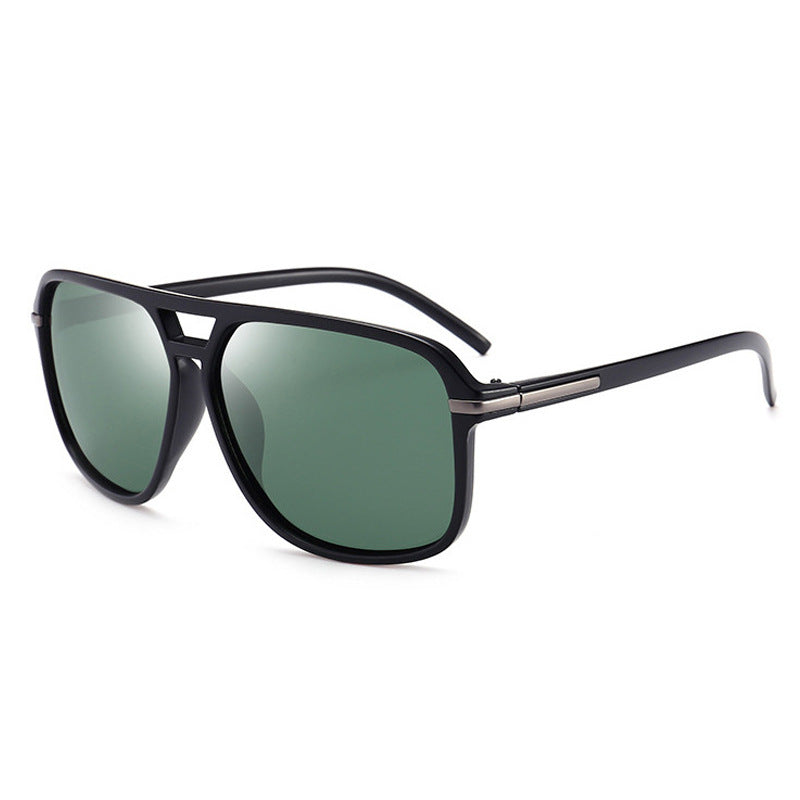 Casual Polarized Lenses Stripped Side Sunglasses