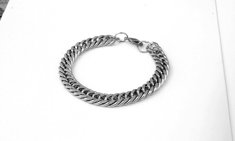 Titanium Steel Geometric Pattern Men Bracelet