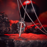 Japanese Metal Sword Of Victory Pendant Necklace