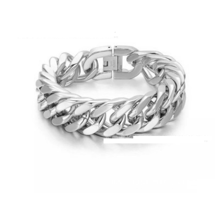 Luxury Double Buckle Steel Bracelet