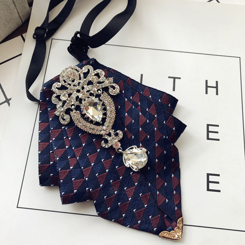 Luxury Rhinestone Multi-Layer Bow Tie