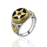 Retro 925 Silver Geometric Bold Star Ring