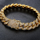 Luxurious Zircon Curb Chain Bracelet