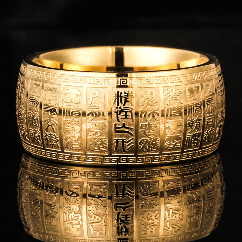 Ancient Mantra Stainless Steel Ring