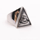 Gothic Silver Eye Of Horus Ring