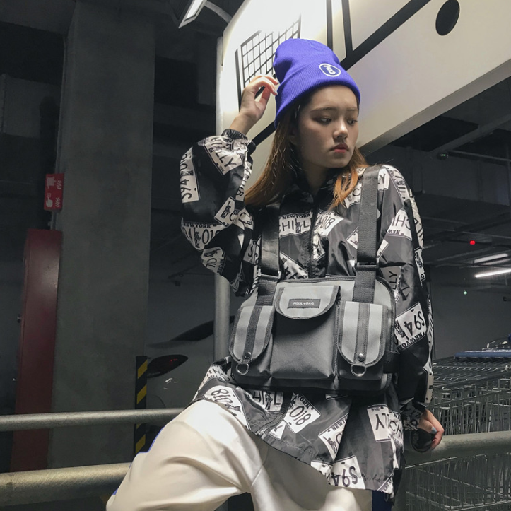 Casual Large Multipocketed Nylon Bag