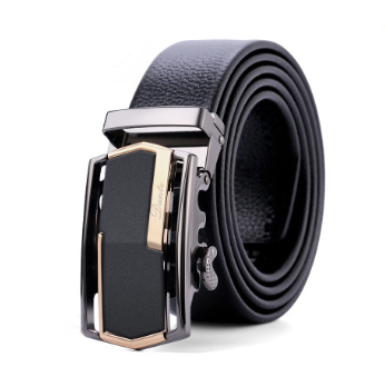 Elegant Automatic Alloy Buckle Leather Belt