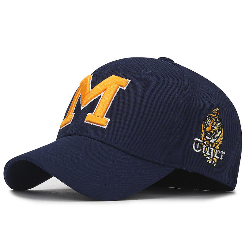Letter & Tiger Embroidery Baseball Cap