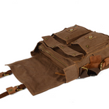 Canvas Leather Men's Messenger Bag