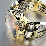 Luxurious Rhinestone Alloy Gemstone Ring