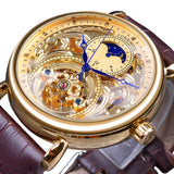 Elegant Gold Color Geometric Waterproof Watch