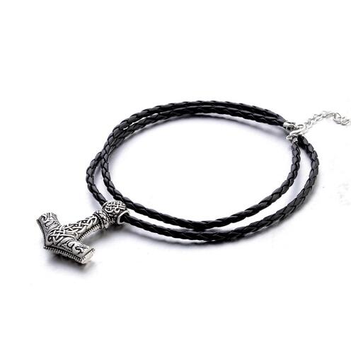 Vintage Mjolnir Metal Rope Necklace
