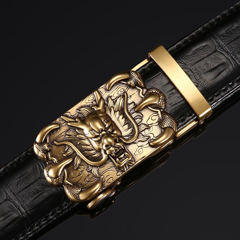 Ethnic Geometric Animal Cowhide Leather Belt