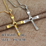 Classic Dominic Toretto Cross Rhinestone Pendant