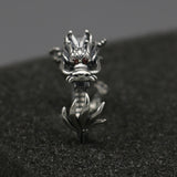 925 Sterling Silver Dragon Head Ring