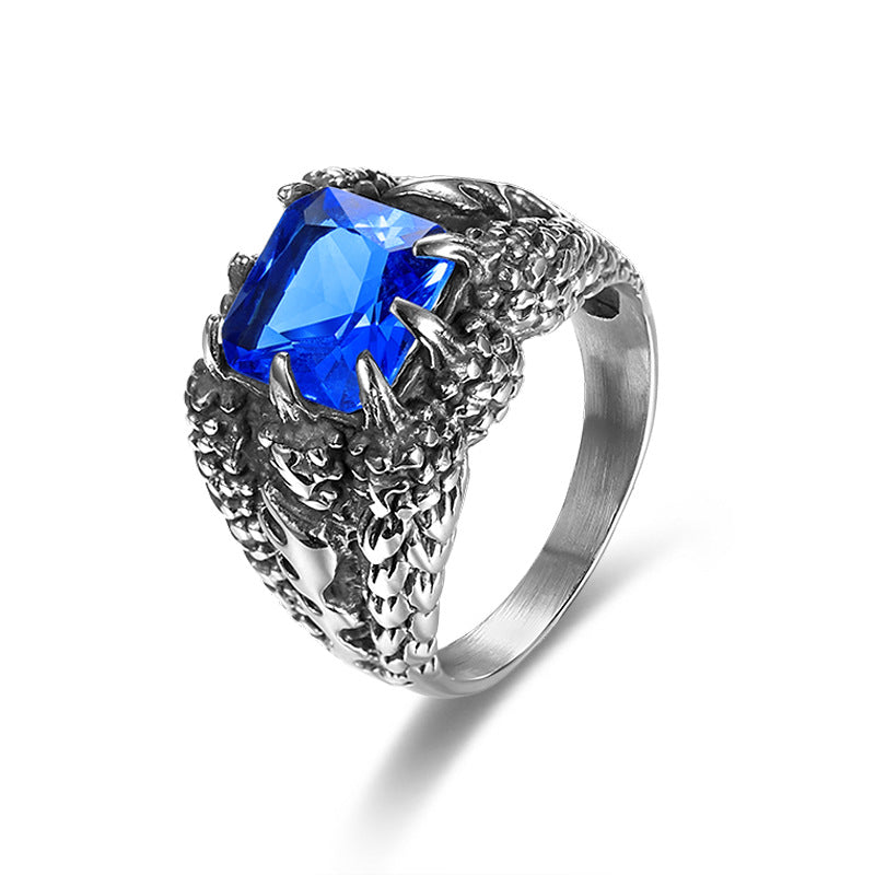 Retro Diamond Dragon Claw Ring