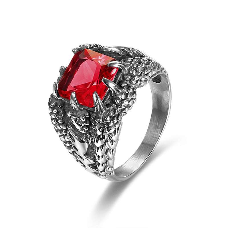 Retro Diamond Dragon Claw Ring
