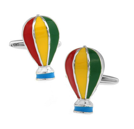 Colorful Hot-Air Balloon Cufflinks