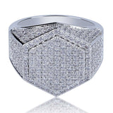 Luxury Micro Zircon Hexagonal Golden Ring