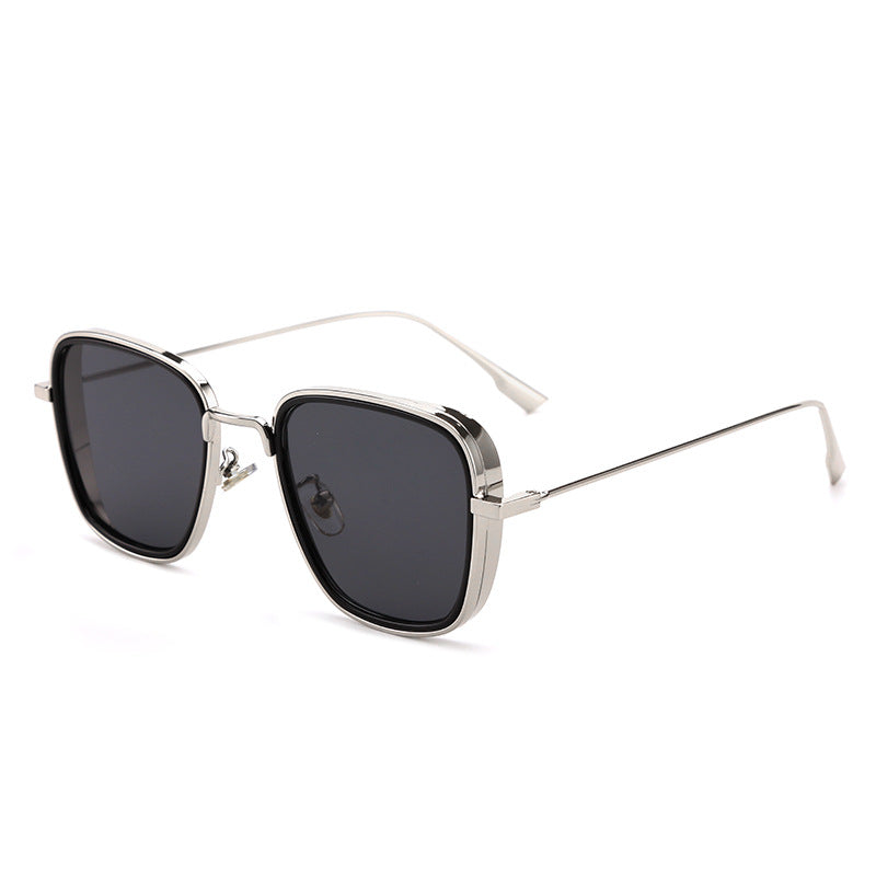 Polycarbonate Thick-Edged Square Frame Sunglasses