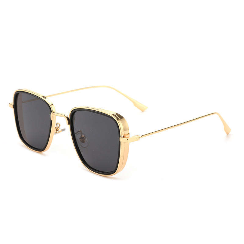 Polycarbonate Thick-Edged Square Frame Sunglasses