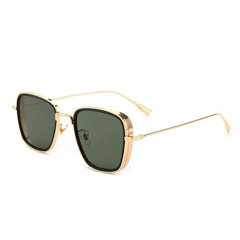 Polycarbonate Thick-Edged Square Frame Sunglasses