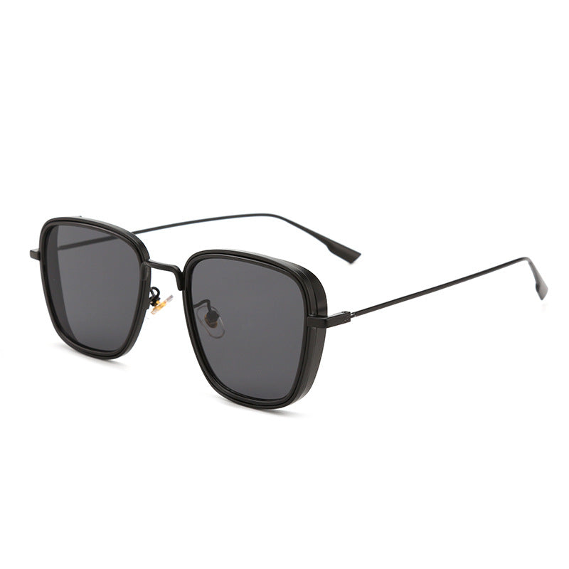 Polycarbonate Thick-Edged Square Frame Sunglasses