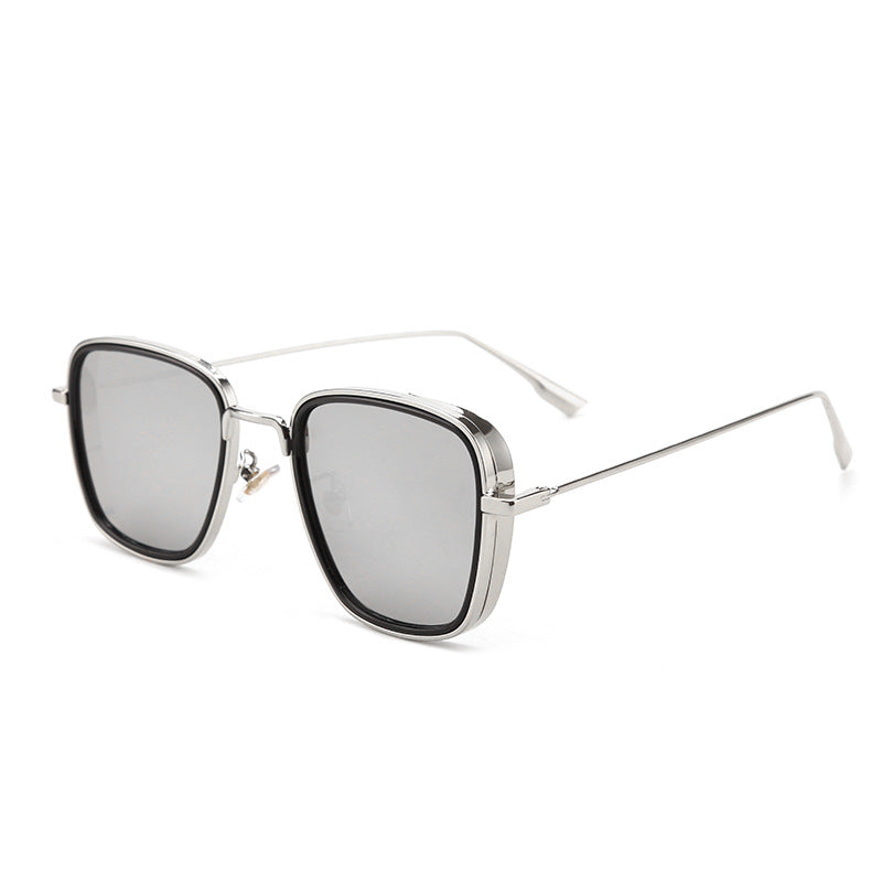 Polycarbonate Thick-Edged Square Frame Sunglasses