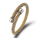 Punk Wore Rope Stainless Steel Bracelet