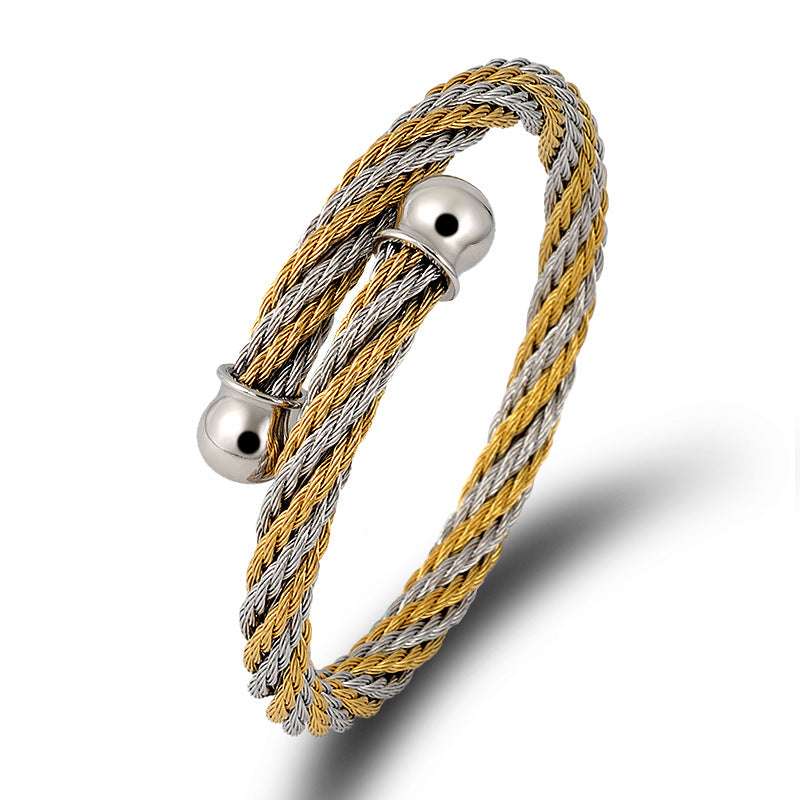 Punk trug Seil -Edelstahlarmband