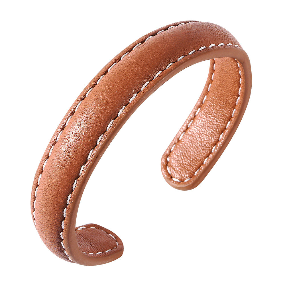 Solid Leather Cuff Bracelet
