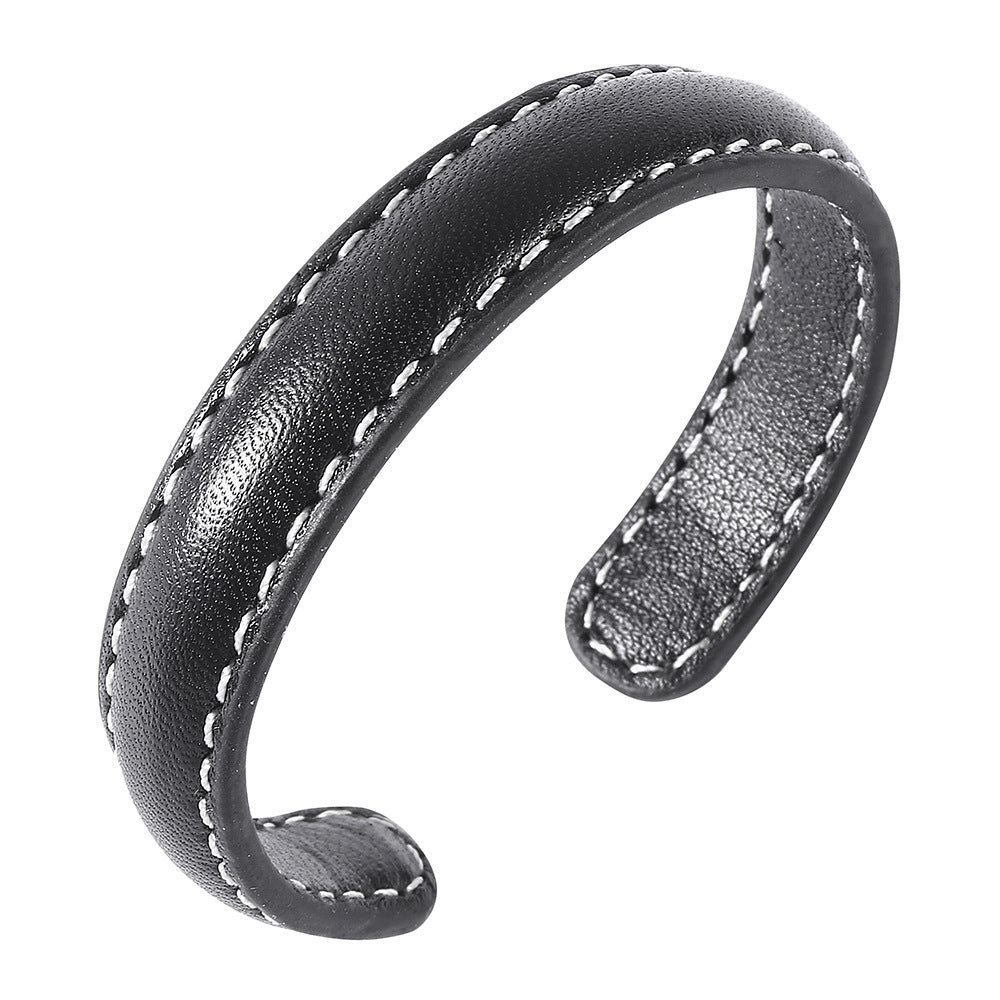 Solid Leather Cuff Bracelet