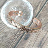 Casual Red Copper Geometric Cuff Bracelet