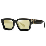 Wide Frame Square Retro Sunglasses