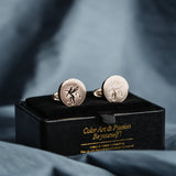 Winged Mythical Creatures Round Cufflinks